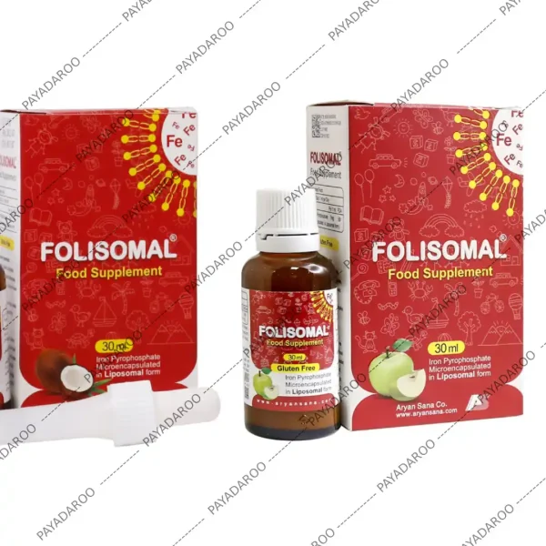 قطره آهن فولیزومال آریان سنا 30 - Aryan Sana Folisomal Iron Drops 30