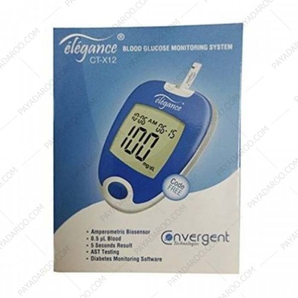 دستگاه تست قند خون الگانس - elegance ct x12 blood glucose monitoring system
