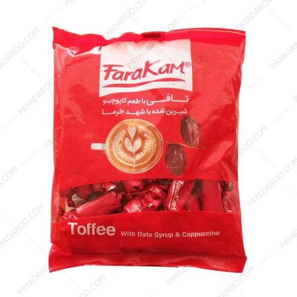 تافی کاپوچینو شیرین شده با شهد خرما فراکام 200 گرمی - Frakam sweetened Cappuccino toffee with date nectar 200