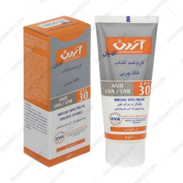 کرم ضد آفتاب آقایان آردن SPF30 فاقد چربی - Ardene Sunscreen Cream SPF30 For Men Oil Free