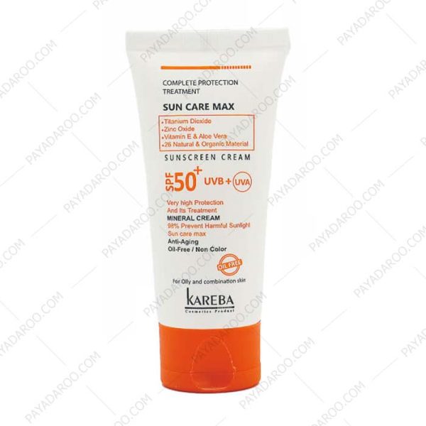 کرم ضد آفتاب بی رنگ پوست چرب کاربا SPF 50 - Kareba Sunscreen Cream Invisible Oily And Combination Skins 50ml