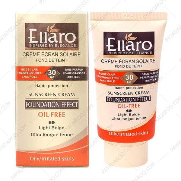 کرم ضد آفتاب رنگی الارو SPF50 پوست چرب - Ellaro Sunscreen Tined Cream SPF50 Oily Skin Collored