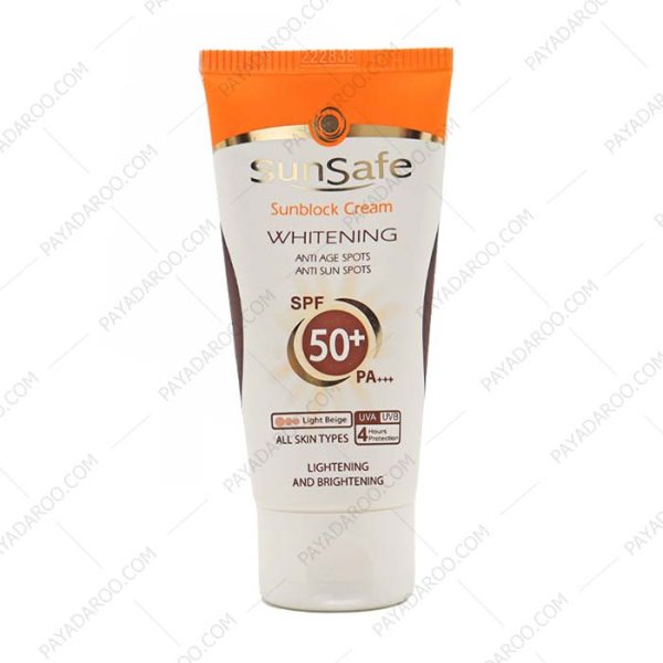 کرم ضد آفتاب روشن کننده سان سیف SPF50 - SunSafe Whitening Sunscreen Cream SPF50 50g