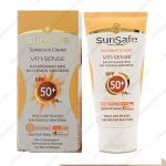 کرم ضد آفتاب فاقد جاذب های شیمیایی سان سیف SPF50 - Sunsafe Viti Sense SunBlock Cream SPF50 50gr