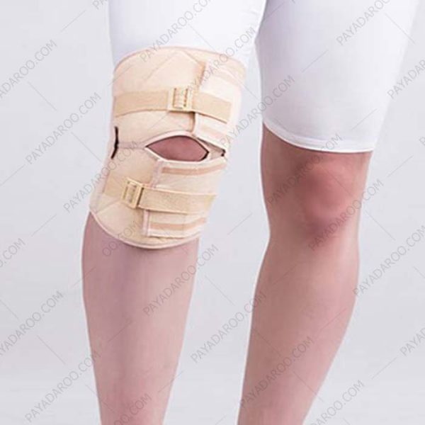 زانوبند قابل تنظیم ابری با کشکک باز آدور - Ador Adjustable Knee Support open Patella