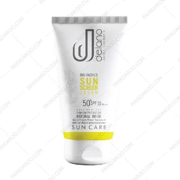 ضد آفتاب رنگی فاقد چربی دلانو SPF50 بژ روشن مخصوص پوست چرب - Delano Oil Free Tinted Sunscreen Cream SPF50 Light Beige