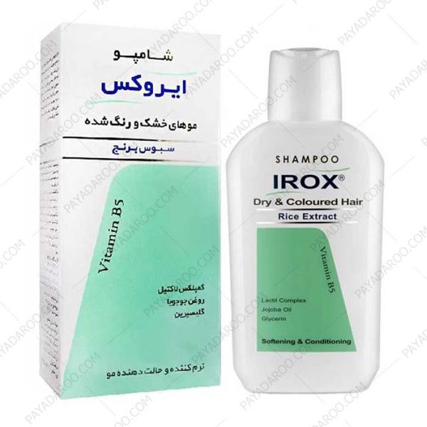 شامپو سبوس برنج ایروکس مناسب موهای خشک و رنگ شده - IROX Rice Extract for dry hair 200 g