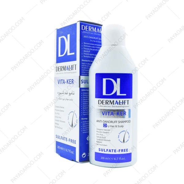 شامپو ضد شوره درمالیفت موی خشک مدل ویتاکر - Dermalift Vita Ker Anti Dandruff Shampoo 200 ml