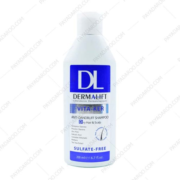 شامپو ضد شوره درمالیفت موی خشک مدل ویتاکر - Dermalift Vita Ker Anti Dandruff Shampoo 200 ml