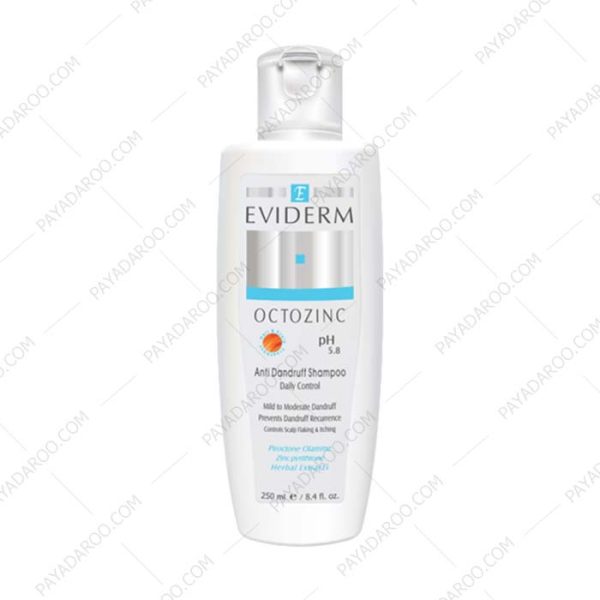 شامپو ضد شوره روزانه اکتوزینک اویدرم مناسب انواع مو - Eviderm Octozinc Daily Shampoo For all Hair 250 ml