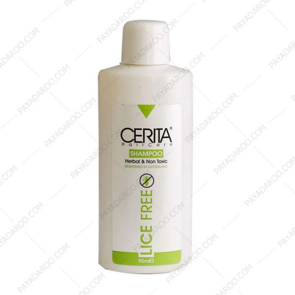 شامپو ضد شپش لایس فری سریتا مناسب انواع مو - Cerita Herbal & Non Toxic Lice Free Shampoo 95 ml
