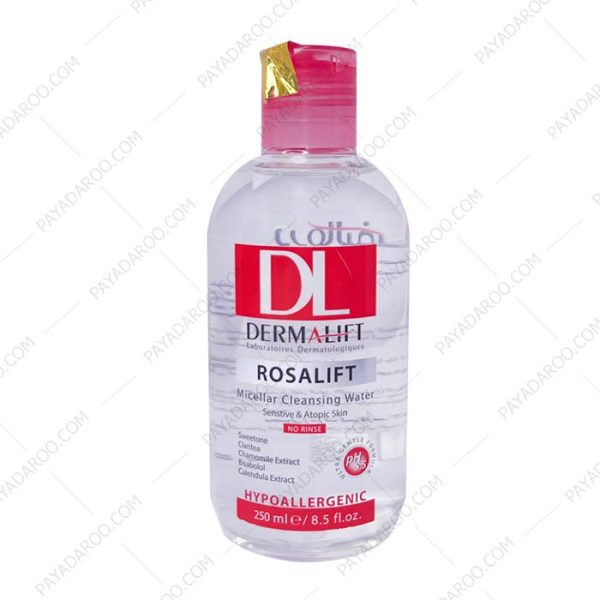 محلول پاک کننده (میسلار واتر) رزالیفت درمالیفت پوست حساس - Dermalift Rosalift Micellar Cleansing Water for Senstive And Atopic Skin