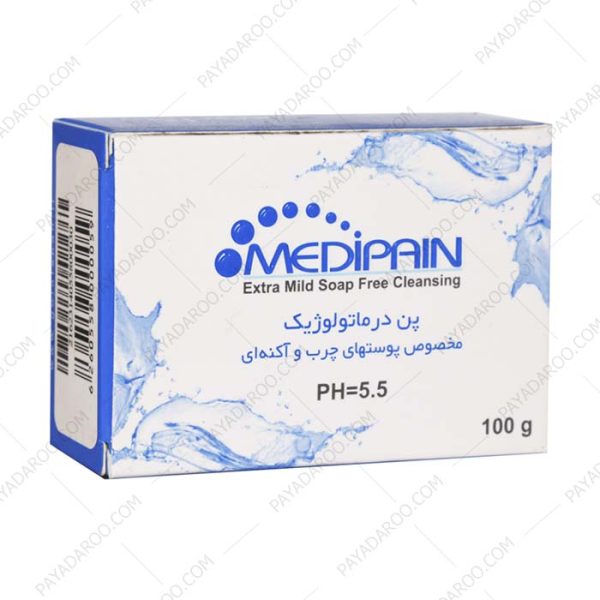 پن درماتولوژیک پوست چرب مدیپن - Medipain Syndet Bar for Oily and Acne Prone Skin 100 g