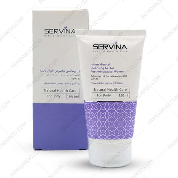 ژل بهداشتی بانوان یائسه سروینا - Servina Intimate Genital Cleansing Gel For Postmenopausal Women 150 ml