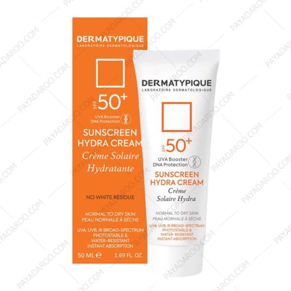 کرم ضد آفتاب +SPF50 مرطوب کننده بی رنگ درماتیپیک - Dermatypique SPF50+ Hydra Cream SunScreen