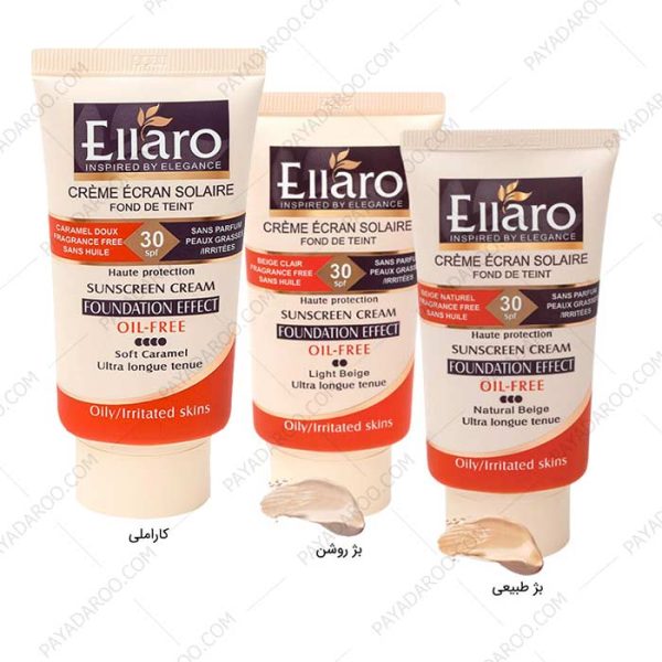 کرم ضد آفتاب الارو SPF30 فاقد چربی مناسب پوست چرب - Ellaro Sunscreen Cream SPF30 Oil Free 40 ml