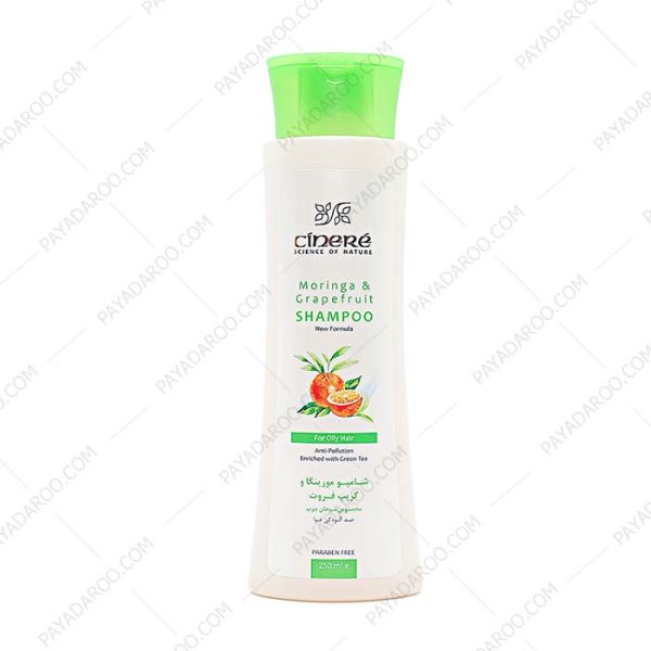 شامپو مورینگا و گریپ فروت سینره مخصوص موهای چرب - Cinere Moringa And Grapefruit Oily Hair Anti-Pollution Shampoo 250 ml