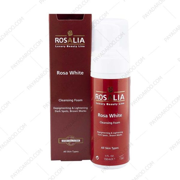 فوم پاک کننده و روشن کننده پوست رزا وایت رزالیا - Rosalia Rosa White Cleansing And Lightening Foam 150ml