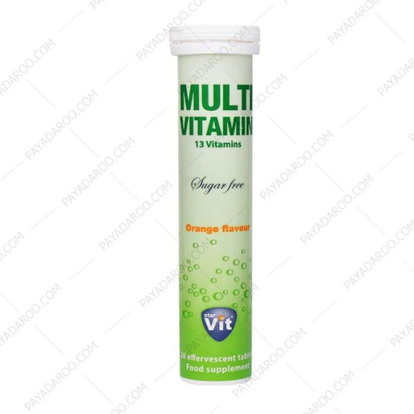 قرص جوشان مولتی ویتامین استار ویت 20 عدد - Starvit Multi Vitamin 20 Effercescent Tablets