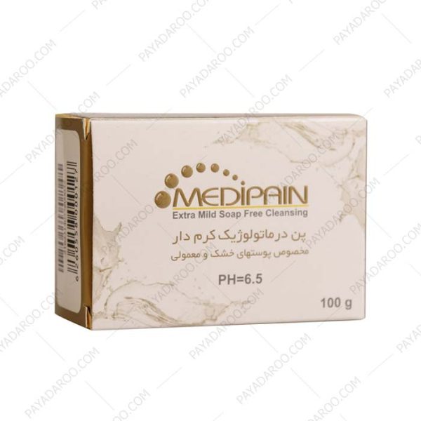 پن درماتولوژیک کرم دار مدیپن پوست‌ خشک و معمولی - Medipain Cram Syndet Bar for Dry and Normal Skin 100 g