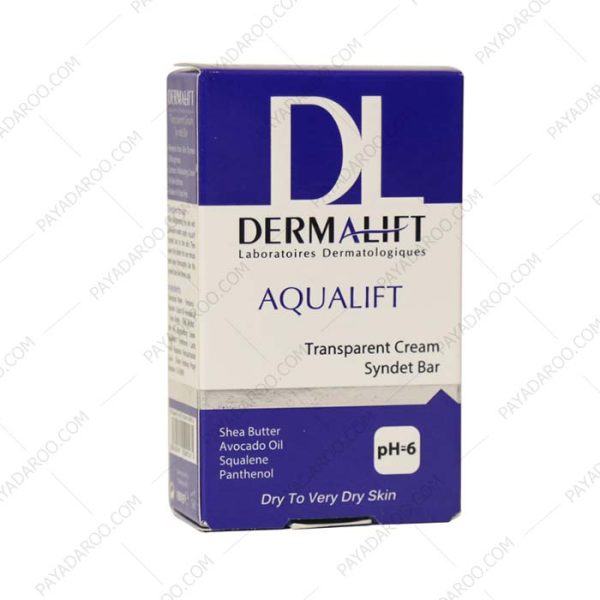 پن شفاف کرم دار آکوالیفت درمالیفت مناسب پوست های خشک و خیلی خشک - Dermalift Aqualift Syndet Bar For Dry To Very Dry Skins 100 g