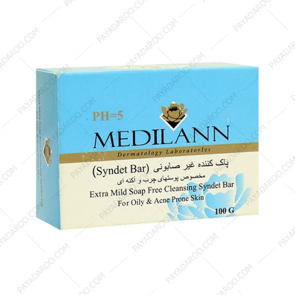 پن مخصوص پوست های چرب و آکنه ای مدیلن - Medilann Cleansing Syndet Bar For Oily & Acne Prone Skin 100 gr