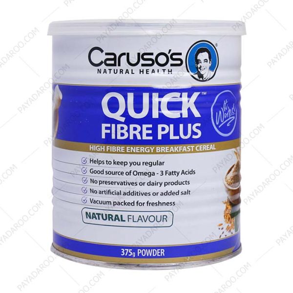 پودر کوئیک فایبر پلاس کاروسوس نچرال هلث - Carusos Natural Health Quick Fiber Plus Powder 375 g