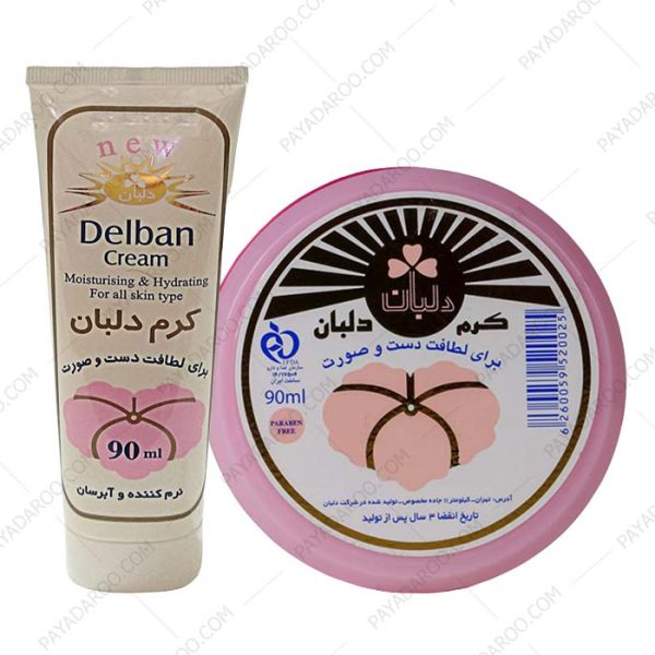 کرم دلبان برای لطافت دست و صورت (90 و 180 میلی لیتر) - Delban Cream For Face And Hand
