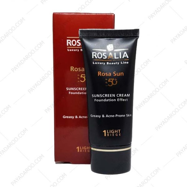 ضد آفتاب رنگی پوست چرب رزا سان رزالیا بژ روشن - Rosalia Rosa Sun Tinted Sunscreen Cream For Greasy Skin 40ml Light Beige