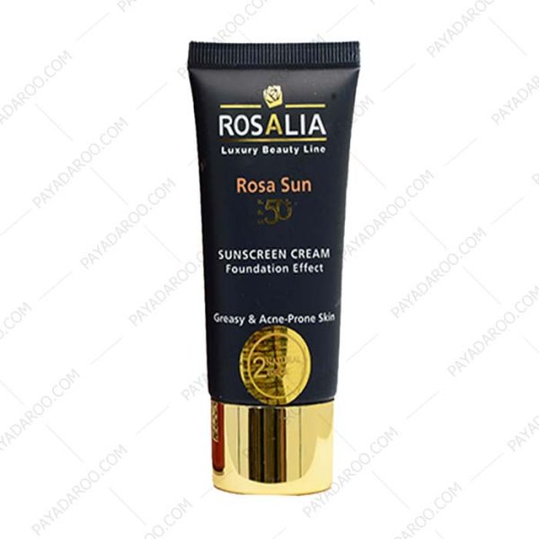 ضد آفتاب رنگی پوست چرب رزا سان رزالیا بژ طبیعی - Rosalia Rosa Sun Tinted Sunscreen Cream For Greasy Skin 40ml Natural Beige