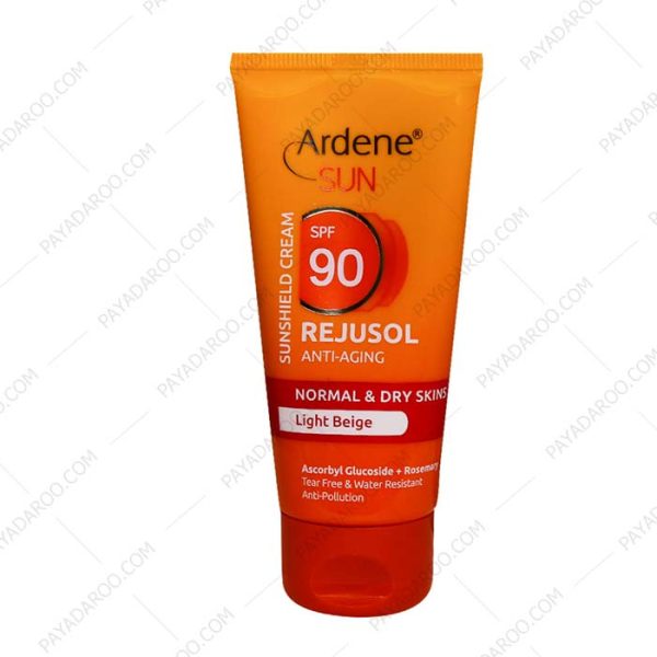 کرم ضد آفتاب رنگی رژوسول آردن SPF90 مناسب پوست معمولی و خشک بژ روشن - Ardene Rejusol Sunscreen Cream SPF90 For Normal And Dry Skins 50gr Light Beige