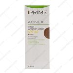 کرم ضد آفتاب فاقد چربی پریم SPF60 مناسب پوست های چرب و دارای جوش رنگ برنز - Prime Acnex Sunscreen Cream SPF60 Bronze 40 ml