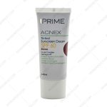 کرم ضد آفتاب فاقد چربی پریم SPF60 مناسب پوست های چرب و دارای جوش رنگ برنز - Prime Acnex Sunscreen Cream SPF60 Bronze 40 ml