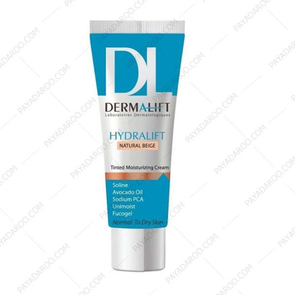 کرم مرطوب کننده رنگی هیدرالیفت درمالیفت پوست معمولی و خشک - Dermalift Hydralift Tinted Moisturizing Cream For Dry And Normal Skin 40ml