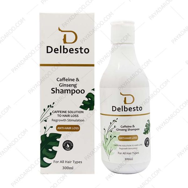 شامپو ضد ریزش کافئین و جینسینگ دلبستو - Delbesto Caffeine And Ginseng Shampoo 300 ml