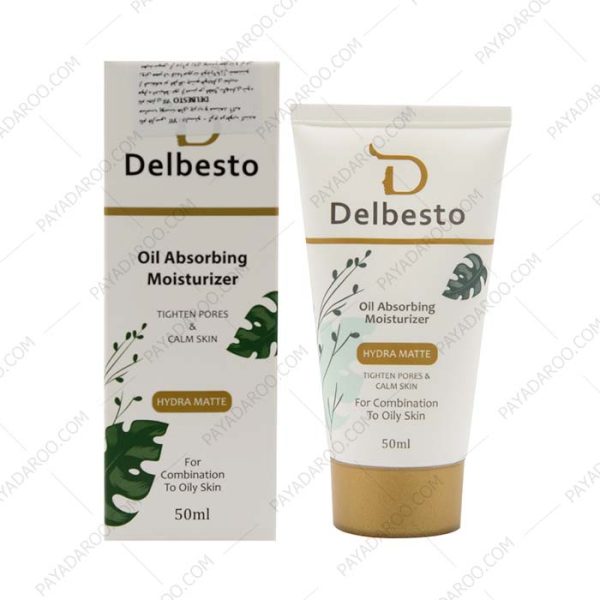 كرم آبرسان دلبستو پوست‌ چرب و مستعد آکنه - Delbesto Oil Absorbing Moisturizer Cream Hydra Matt 50 ml