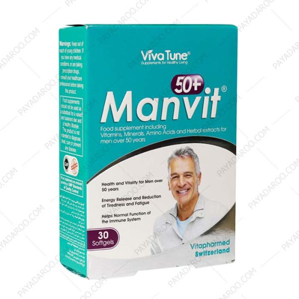 من ویت بالای 50 سال ویواتیون - Viva Tune Manvit Over 50 Years 30 Softgels