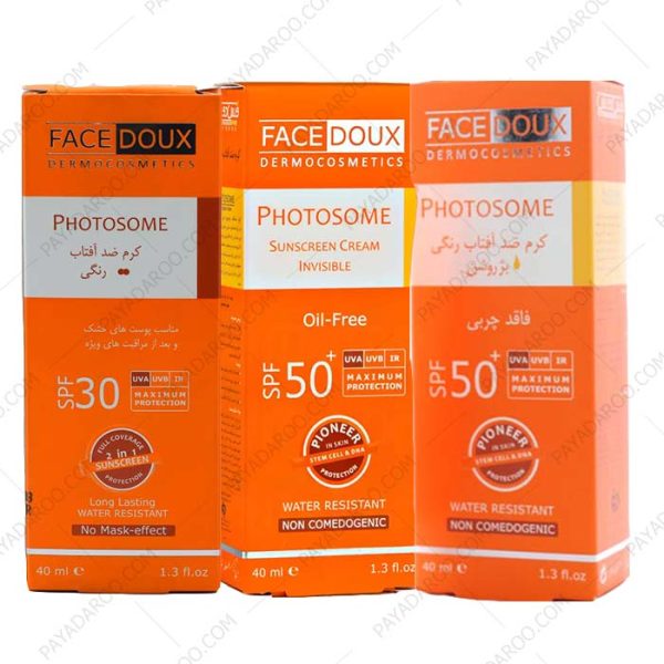 کرم ضد آفتاب فوتوزوم فیس دوکس SPF50 - Face Doux Photosome Sunscreen Cream Invisible SPF 50 40ml