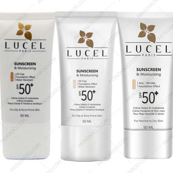 کرم ضد آفتاب پوست چرب لوسل SPF50 رنگی - Lucel Sunscreen And Moisturizing SPF 50