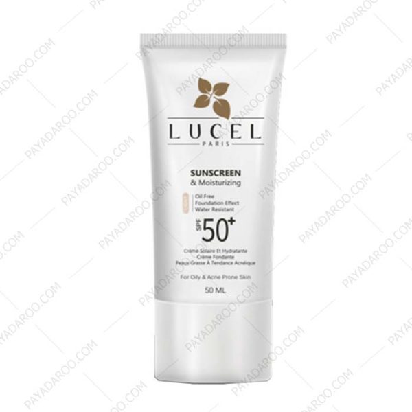 کرم ضد آفتاب پوست چرب لوسل SPF50 بژ روشن - Lucel Sunscreen And Moisturizing SPF 50 Light