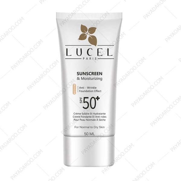 کرم ضد آفتاب پوست چرب لوسل SPF50 بژ متوسط - Lucel Sunscreen And Moisturizing SPF 50 Medium