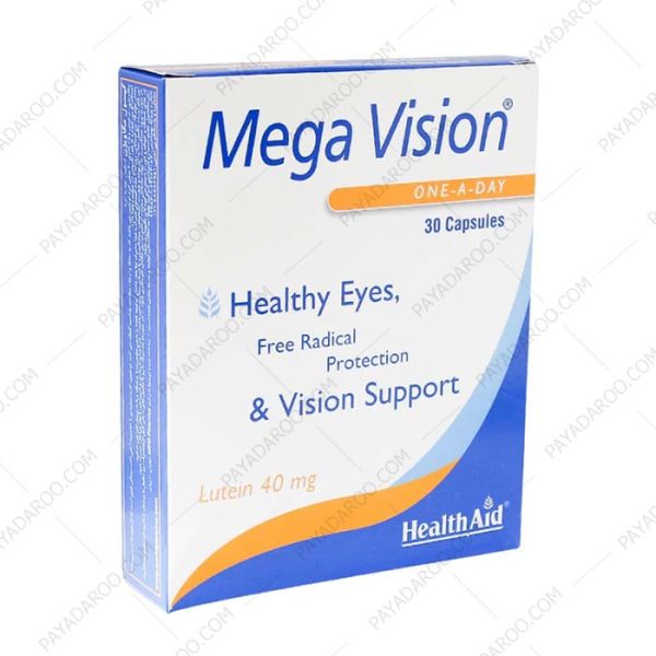 کپسول مگا ویژن لوتئین 40 میلی گرم هلث اید - Health Aid Mega Vision 30 Capsules
