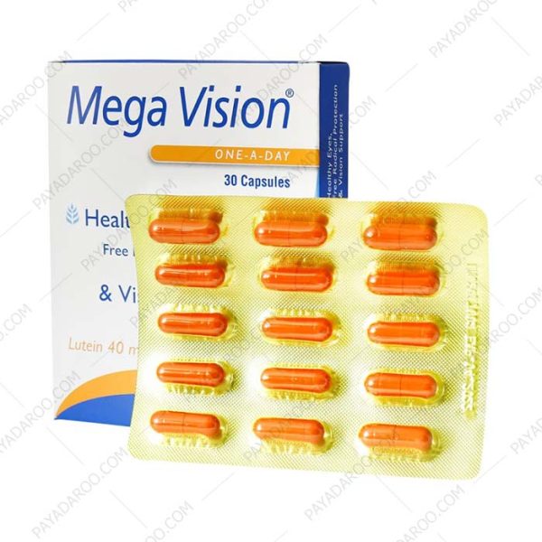 کپسول مگا ویژن لوتئین 40 میلی گرم هلث اید - Health Aid Mega Vision 30 Capsules