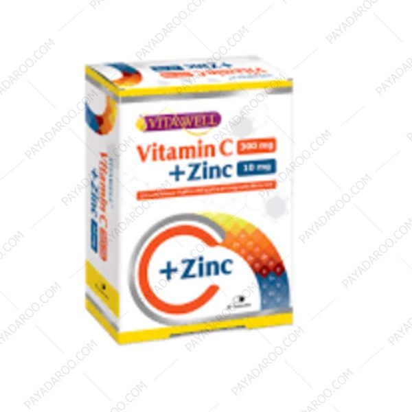 کپسول ویتامین C و زینک ویتاول - Vitawell Vitamin C Plus Zinc