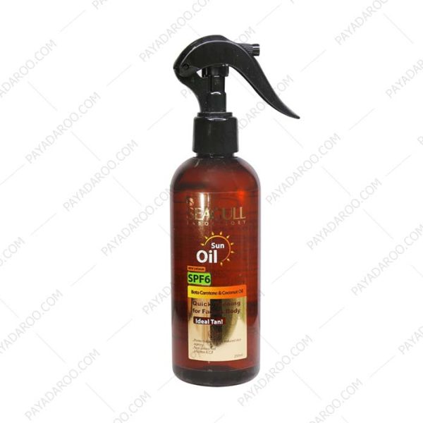 روغن برنزه کننده و ویتامینه SPF6 سی گل مناسب انواع پوست - Seagull Sun Oil SPF6 250 ml