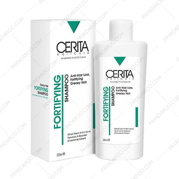 شامپو تقویت کننده و ضد ریزش موی چرب سریتا - Cerita Fortifying And Anti-Loss Shampoo For Greasy Hair 200 ml