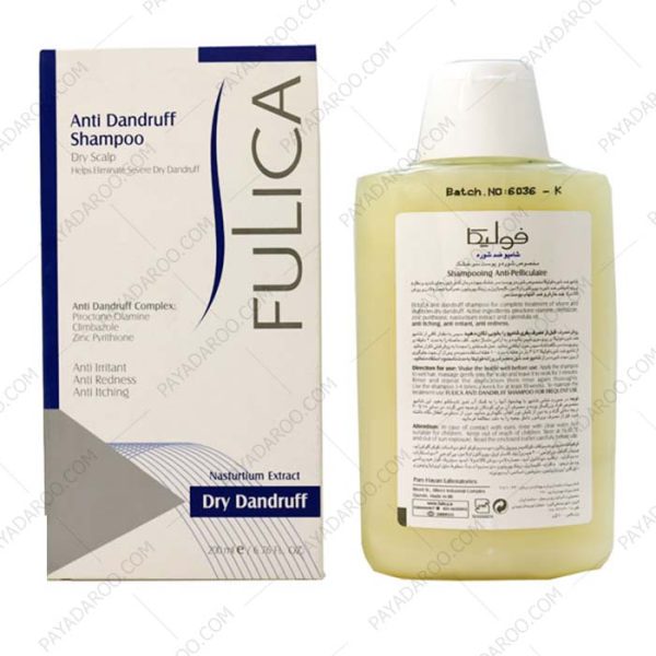 شامپو ضد شوره خشک فولیکا مناسب پوست سر خشک - Fulica Dry Dandruff Shampoo 200 ml