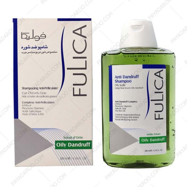 شامپو ضد شوره چرب فولیکا مناسب موهای چرب - Fulica Oily Dandruff Shampoo 200 ml