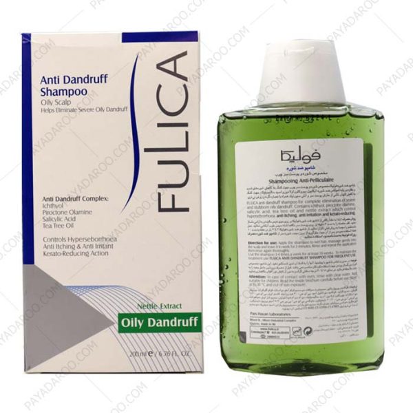 شامپو ضد شوره چرب فولیکا مناسب موهای چرب - Fulica Oily Dandruff Shampoo 200 ml