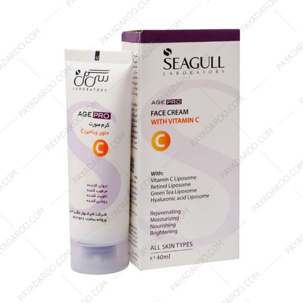 کرم صورت حاوی ویتامین سی سی گل - Seagull Face Cream With Vitamin C 40 ml